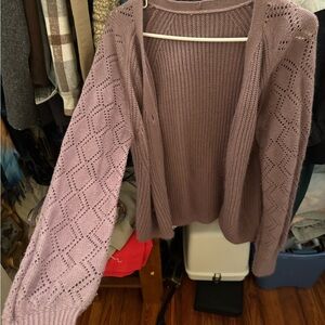 Women's Purple Knit Sweater
